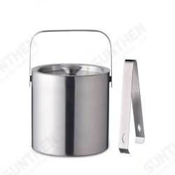 1.3L Ice Bucket Double Insulated Handle Double Wall Insulated Bucket Tongs 1.3L Ice Bucket Double Insulated Handle Double Wall Insulated Bucket Tongs
