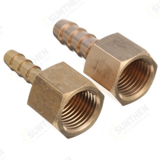 1/4 Inch BSP Female Hose Tails 10 Bar to 6mm/8mm Tube For Pressure Gauges Hoses Brass