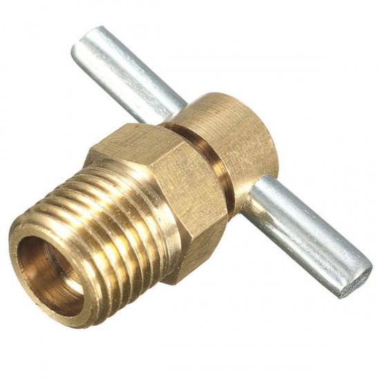 1/4 Inch NPT Brass Drain Valve for Air Compressor Tank Replacement Part