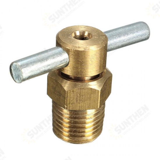 1/4 Inch NPT Brass Drain Valve for Air Compressor Tank Replacement Part