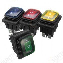 16A 12V Rocker Switch 3 Position 6 Pin Waterproof Car Rocker Switch With Lamp Light 16A 12V Rocker Switch 3 Position 6 Pin Waterproof Car Rocker Switch With Lamp Light