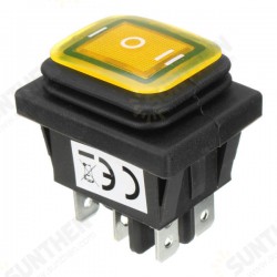 16A 12V Rocker Switch 3 Position 6 Pin Waterproof Car Rocker Switch With Lamp Light 16A 12V Rocker Switch 3 Position 6 Pin Waterproof Car Rocker Switch With Lamp Light