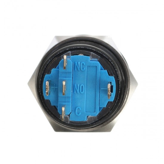19mm 12V 5 Pin Led Light Metal Push Button Momentary Switch