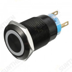 19mm 12V 5 Pin Led Light Metal Push Button Momentary Switch