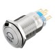 19mm 5 Pin 12V LED Push Latching Button On Off Light Switch