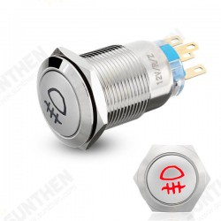 19mm 5 Pin 12V LED Push Latching Button On Off Light Switch 19mm 5 Pin 12V LED Push Latching Button On Off Light Switch