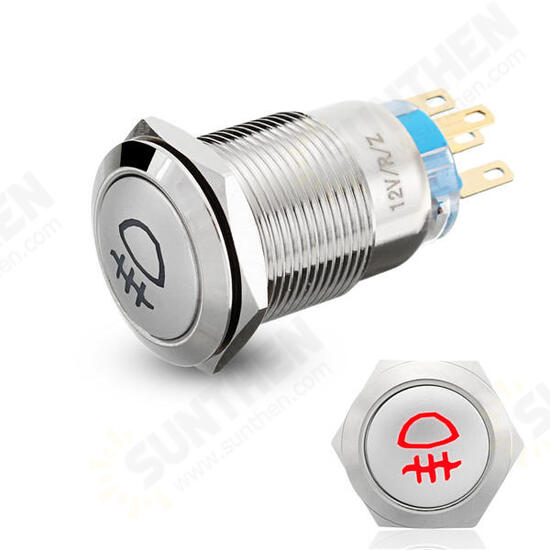 19mm 5 Pin 12V LED Push Latching Button On Off Light Switch