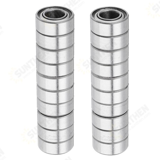 20Pcs 5x10x4mm Metal Sealed Shielded Deep Groove Ball Bearing MR105ZZ