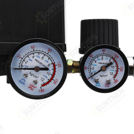 220V/380V Air Compressor Pressure Switch Control Valve Regulator Gauges with Quick Connector