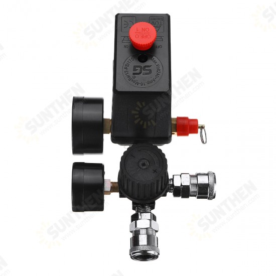 220V/380V Air Compressor Pressure Switch Control Valve Regulator Gauges with Quick Connector