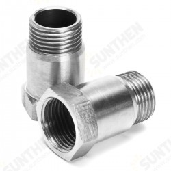 2pcs M18 x 1.5 Oxygen Sensor Test Pipe Extender Adapter Extension Spacer Bung