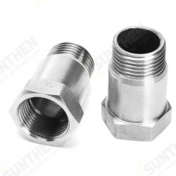 2pcs M18 x 1.5 Oxygen Sensor Test Pipe Extender Adapter Extension Spacer Bung