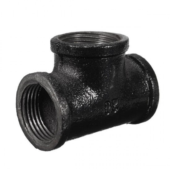 3/4 Inch 3-Way Malleable Iron Threaded Cross Pipe Plumbing Fitting Connector