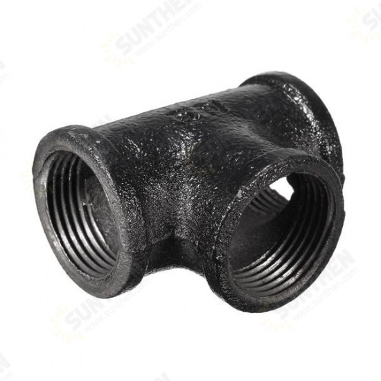 3/4 Inch 3-Way Malleable Iron Threaded Cross Pipe Plumbing Fitting Connector