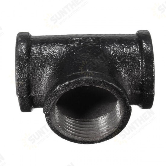 3/4 Inch 3-Way Malleable Iron Threaded Cross Pipe Plumbing Fitting Connector