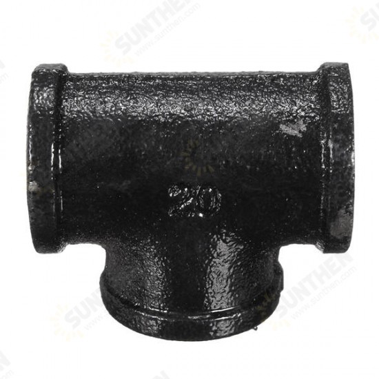 3/4 Inch 3-Way Malleable Iron Threaded Cross Pipe Plumbing Fitting Connector