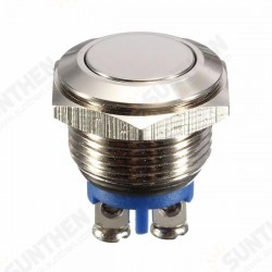 3A 250VAC 16mm Start Horn Button Metal Waterproof Push Button Switch Nickel Brass Button 3A 250VAC 16mm Start Horn Button Metal Waterproof Push Button Switch Nickel Brass Button