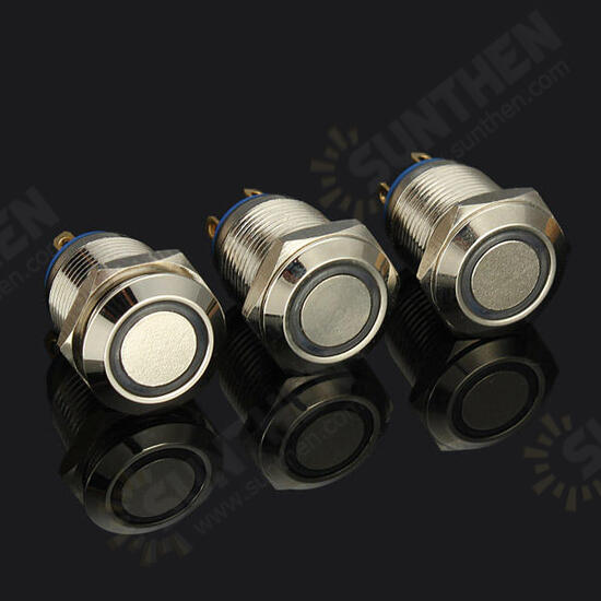 3V 12mm Momentary Push Button Switch LED Switch Waterproof Switch