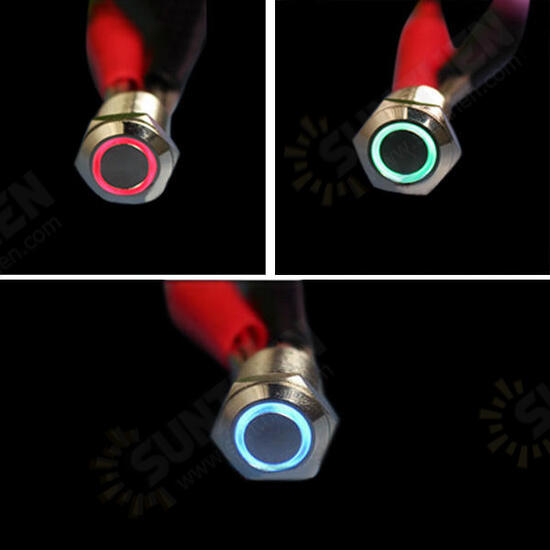 3V 12mm Momentary Push Button Switch LED Switch Waterproof Switch