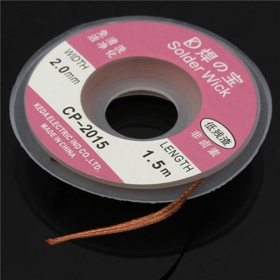 4pcs 1.5mx2mm Solder Wire Desoldering Braid Solder Remover Copper Wick Spool Wire Cable