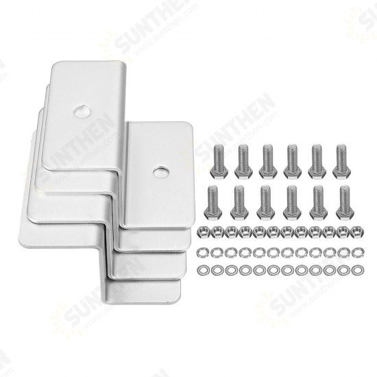 4pcs ZB-01 Solar Panel Mounting Z Brackets Aluminum Alloy Tools Kit for Motorhomes and Yachts