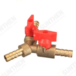5/16 Inch Brass Y Shape 3 Way Shut off Ball Valve Fitting 5/16 Inch Brass Y Shape 3 Way Shut off Ball Valve Fitting