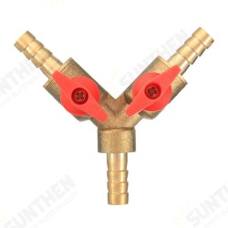 5/16 Inch Brass Y Shape 3 Way Shut off Ball Valve Fitting 5/16 Inch Brass Y Shape 3 Way Shut off Ball Valve Fitting