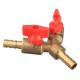 5/16 Inch Brass Y Shape 3 Way Shut off Ball Valve Fitting