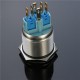 6 Pin 22mm 12V Led Light Metal Push Button Latching Switch