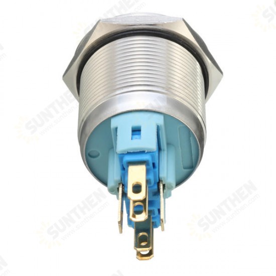 6 Pin 22mm 12V Led Light Metal Push Button Latching Switch