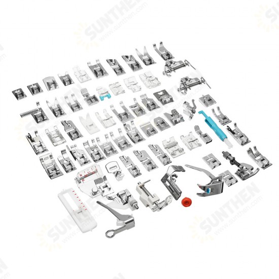 62pcs Presser Foot Press Feet for Brother Singer Domestic Sewing Machine Kit