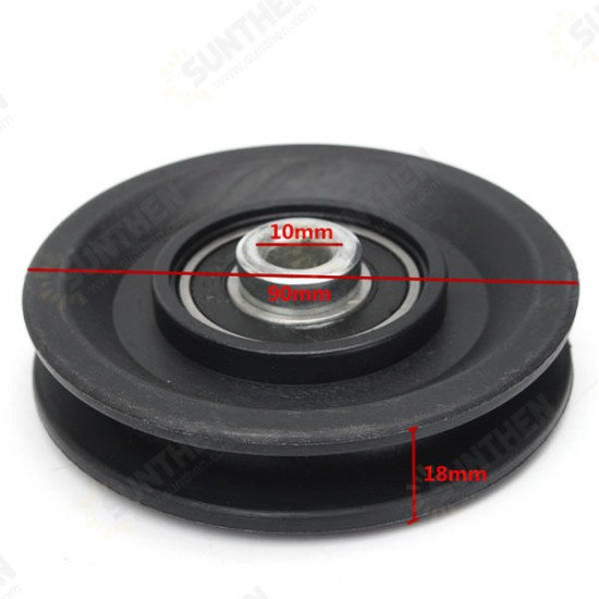 90mm Nylon Bearing Pulley Wheel 3.5inch Cable Gym Fitness Equipment Part