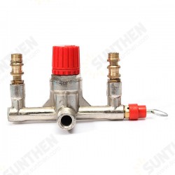 Air Compressor Double Outlet Tube Pressure Regulator Valve Fitting Air Compressor Double Outlet Tube Pressure Regulator Valve Fitting