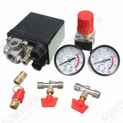 Air Compressor Pressure Valve 180PSI Gauges Regulator Pump Control Switch Air Compressor Pressure Valve 180PSI Gauges Regulator Pump Control Switch
