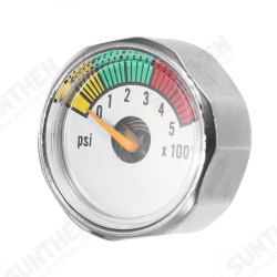 Alloy 5000 PSI Micro Air CO2 Tank Pressure Gauge 1/8NPT Threads Alloy 5000 PSI Micro Air CO2 Tank Pressure Gauge 1/8NPT Threads