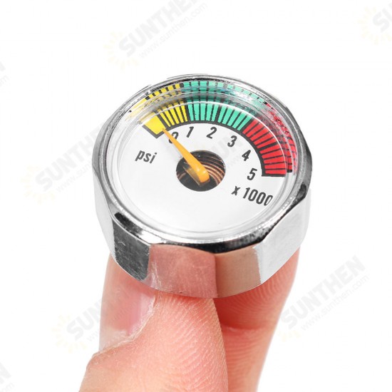 Alloy 5000 PSI Micro Air CO2 Tank Pressure Gauge 1/8NPT Threads