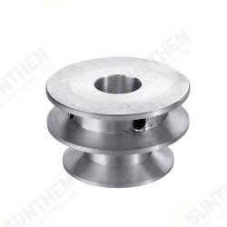 Aluminum Alloy 40&50mm Double Groove Pulley 8-20MM Fixed Bore V-shape Pulley Wheel for 10MM Belt Aluminum Alloy 40&50mm Double Groove Pulley 8-20MM Fixed Bore V-shape Pulley Wheel for 10MM Belt