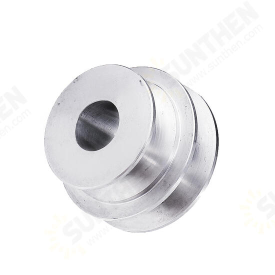 Aluminum Alloy 40&50mm Double Groove Pulley 8-20MM Fixed Bore V-shape Pulley Wheel for 10MM Belt