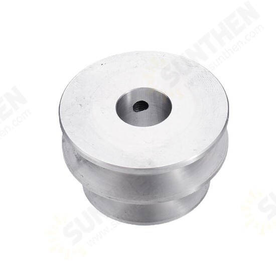 Aluminum Alloy 40&50mm Double Groove Pulley 8-20MM Fixed Bore V-shape Pulley Wheel for 10MM Belt