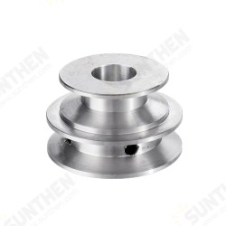 Aluminum Alloy 40&50mm Double Groove Pulley 8-20MM Fixed Bore V-shape Pulley Wheel for 10MM Belt Aluminum Alloy 40&50mm Double Groove Pulley 8-20MM Fixed Bore V-shape Pulley Wheel for 10MM Belt