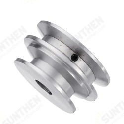Aluminum Alloy Double Groove 60&50MM Pulley Wheel 8-20MM Fixed Bore Pulley for Motor Shaft 10MM Belt Aluminum Alloy Double Groove 60&50MM Pulley Wheel 8-20MM Fixed Bore Pulley for Motor Shaft 10MM Belt