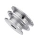 Aluminum Alloy Double Groove 60&50MM Pulley Wheel 8-20MM Fixed Bore Pulley for Motor Shaft 10MM Belt