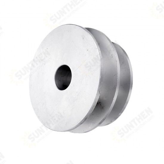 Aluminum Alloy Double Groove 60&50MM Pulley Wheel 8-20MM Fixed Bore Pulley for Motor Shaft 10MM Belt