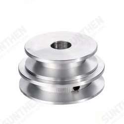 Aluminum Alloy Double Groove 60&50MM Pulley Wheel 8-20MM Fixed Bore Pulley for Motor Shaft 10MM Belt Aluminum Alloy Double Groove 60&50MM Pulley Wheel 8-20MM Fixed Bore Pulley for Motor Shaft 10MM Belt
