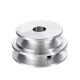 Aluminum Alloy Double Groove 60&50MM Pulley Wheel 8-20MM Fixed Bore Pulley for Motor Shaft 10MM Belt