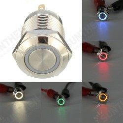 DC 12V 12mm 4 Pin Momentary Switch Led Light Metal Push Button Waterproof Switch DC 12V 12mm 4 Pin Momentary Switch Led Light Metal Push Button Waterproof Switch