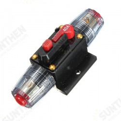 DC 12V Car Stereo Audio Circuit Breaker Inline Fuse 40AMP 40A DC 12V Car Stereo Audio Circuit Breaker Inline Fuse 40AMP 40A