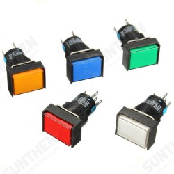 DC 24V Push Button Self-reset Momentary Switch LED Light DC 24V Push Button Self-reset Momentary Switch LED Light