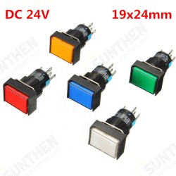 DC 24V Push Button Self-reset Momentary Switch LED Light DC 24V Push Button Self-reset Momentary Switch LED Light