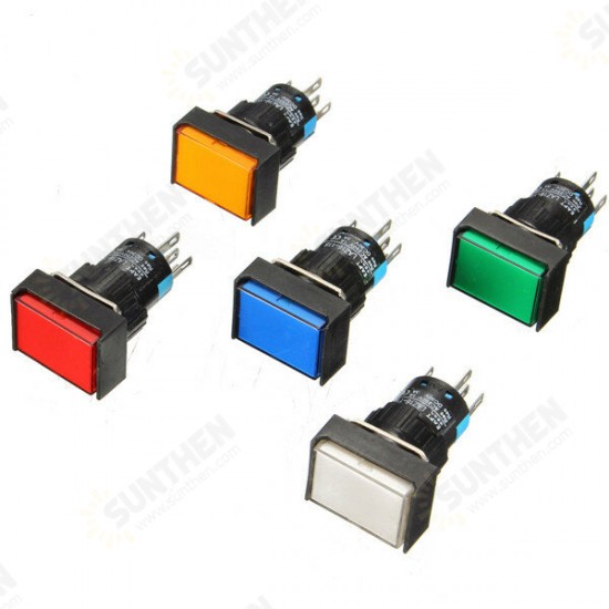 DC 24V Push Button Self-reset Momentary Switch LED Light